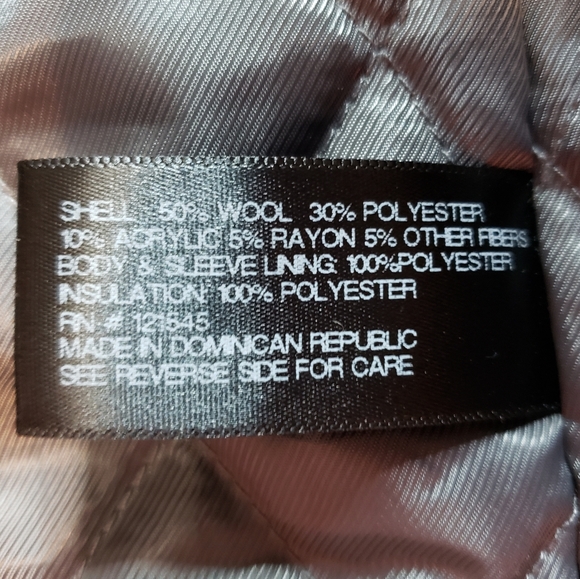 Michael Kors Women's Size M Peacoat Jacket Gray Wool Blend - Picture 3 of 3